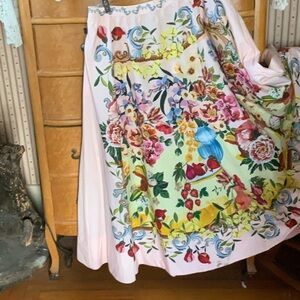 FARM Rio Multicolor Floral A-Line Skirt